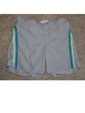 Joe Boxer Swim Trunks 2XL Mens Gray Mesh Lined Shorts Lightweight 10"
